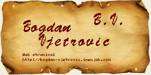 Bogdan Vjetrović vizit kartica